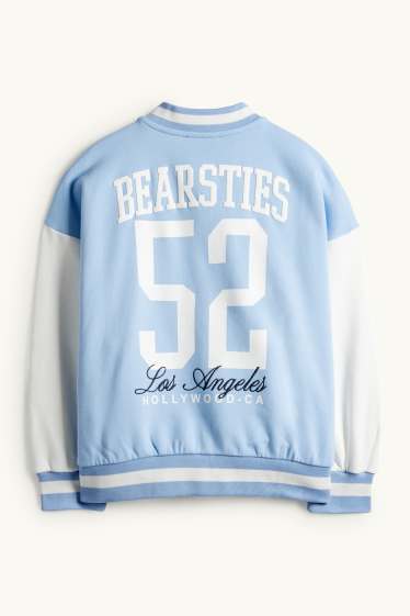 Děti - dívky - Medvídci - college bunda - světle modrá