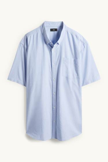 Hommes - Chemise - regular fit - col button-down - bleu clair