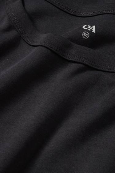 Damen - T-Shirt-Kleid - schwarz