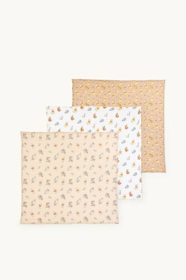 Unisex - Multipack of 3 - Winnie the Pooh - baby muslin square - white / beige