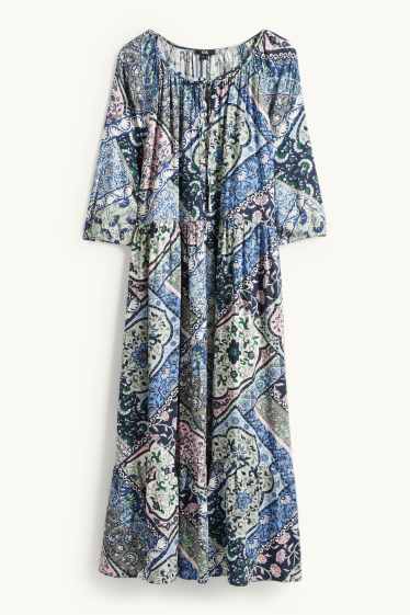 Damen - A-Linien Kleid - gemustert - bunt