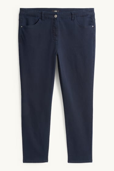 Dames - Slim jeans - mid waist - donkerblauw