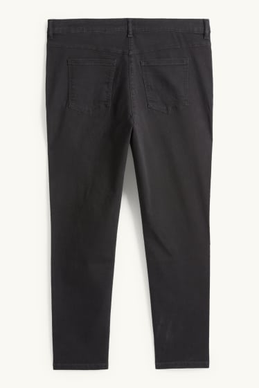 Women - Slim jeans - mid-rise waist - black