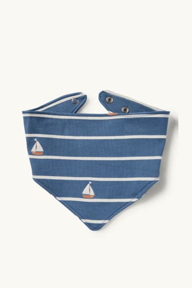 Neonate - Balena e barca a vela - set regalo - 3 pezzi - blu scuro / bianco