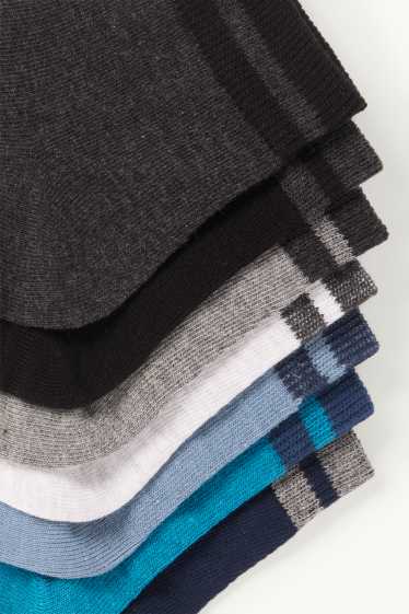 Home - Paquet de 7 - mitjons curts - blau/negre