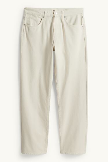 Bărbați - Relaxed jeans - alb-crem