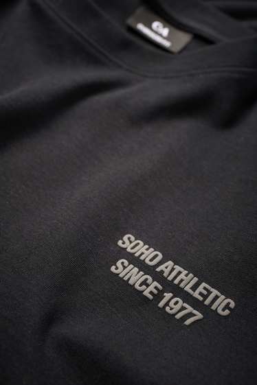 Heren - T-shirt - oversized - zwart