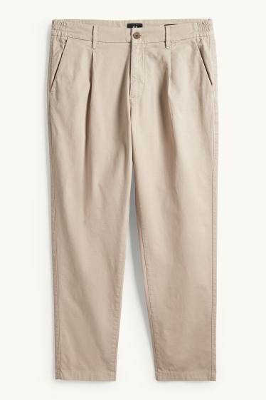 Herren - Chino - Tapered Fit - strukturiert - hellbeige