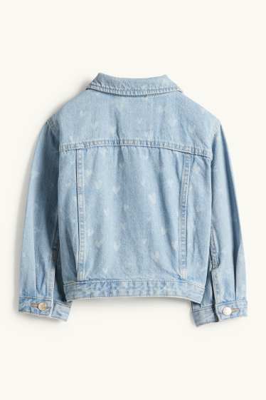 Kinder Mädchen - Herz - Jeansjacke - hellblau