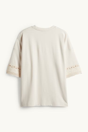 Femei - Tricou - regular fit - crem