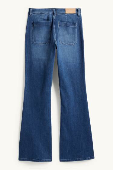 Women - Flared jeans - mid-rise waist - blue
