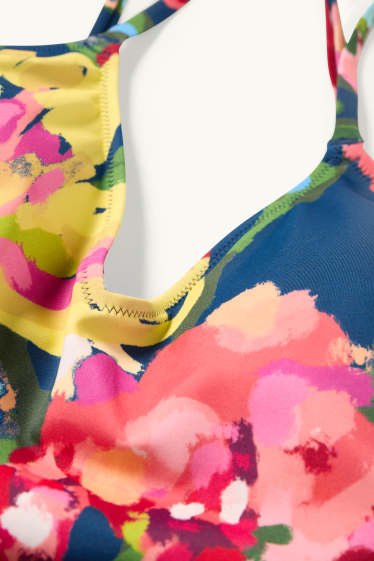 Women - Swimsuit - padded - LYCRA® XTRA LIFE™ - floral - dark blue