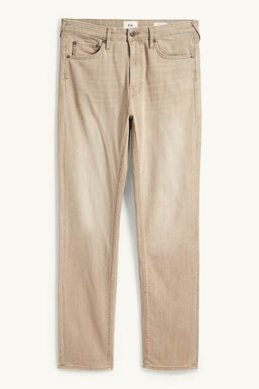 Heren - Straight jeans - beige