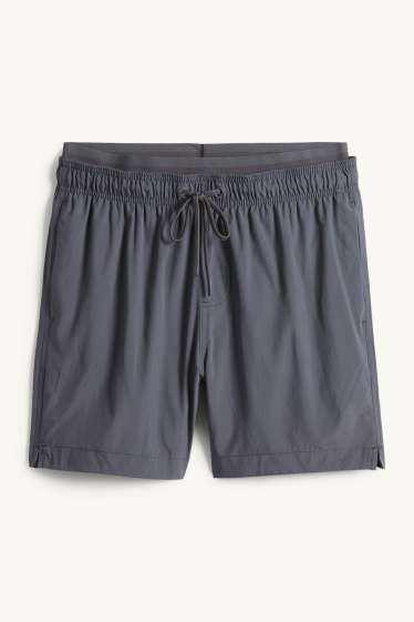 Herren - Badeshorts - 2-in-1-Look - dunkelgrau