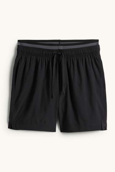 Herren - Badeshorts - 2-in-1-Look - schwarz