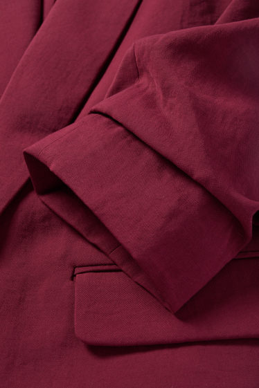 Femmes - Blazer long - regular fit - bordeaux