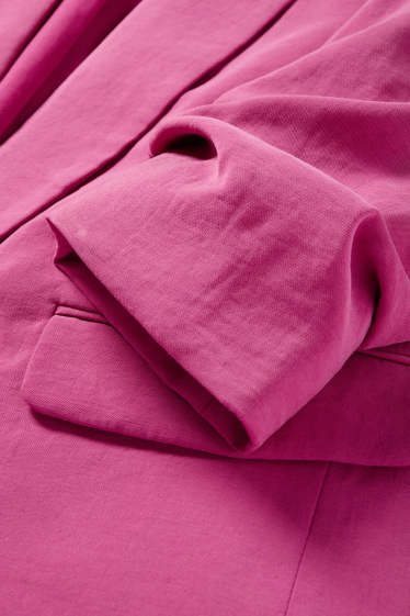 Mujer - Americana larga - regular fit - fucsia