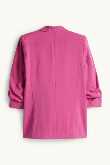 Mujer - Americana larga - regular fit - fucsia