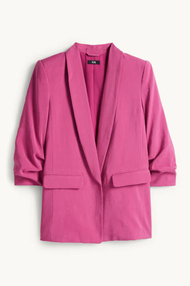 Mujer - Americana larga - regular fit - fucsia