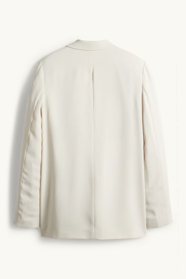 Mujer - Americana larga - regular fit - blanco roto