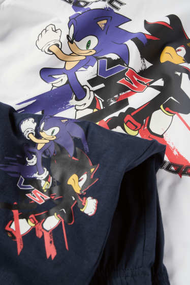 Enfants garçons - Sonic - pyjashort - 2 pièces - bleu foncé / blanc