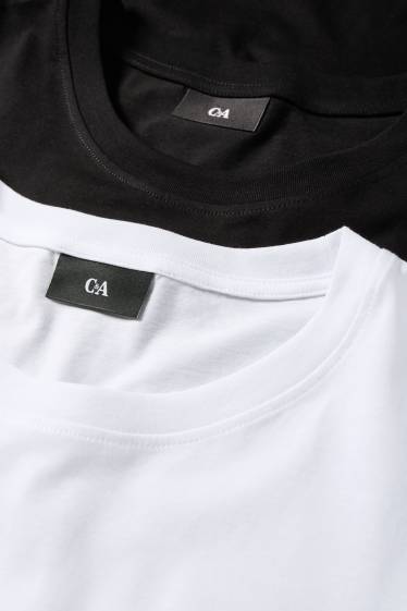 Herren - Multipack 5er - T-Shirt - Regular Fit - weiß / schwarz