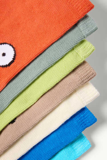 Kinder Jungen - Multipack 7er - Grimasse - Sneakersocken mit Motiv - bunt