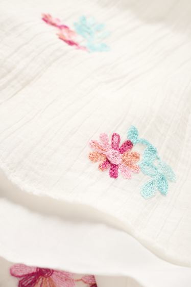 Copii - Fete - Floare - rochie din muselină - bej