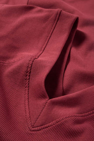 Dames - Bodycon-jurk - geribd - bordeaux