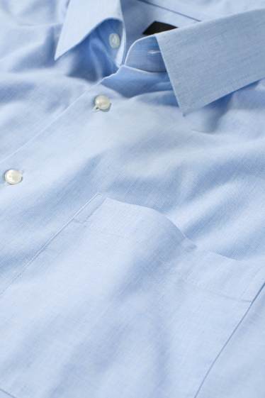 Hommes - Chemise de bureau - regular fit - col kent - bleu clair