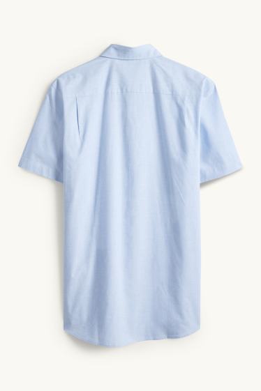 Hommes - Chemise de bureau - regular fit - col kent - bleu clair