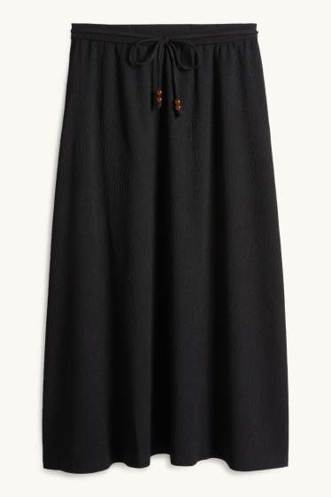 Dames - Rok - met structuur - zwart