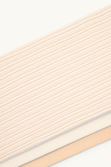 Children Girls - Multipack of 3 - tights - 40 denier - beige