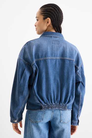 Femei - Jachetă din denim - albastru închis