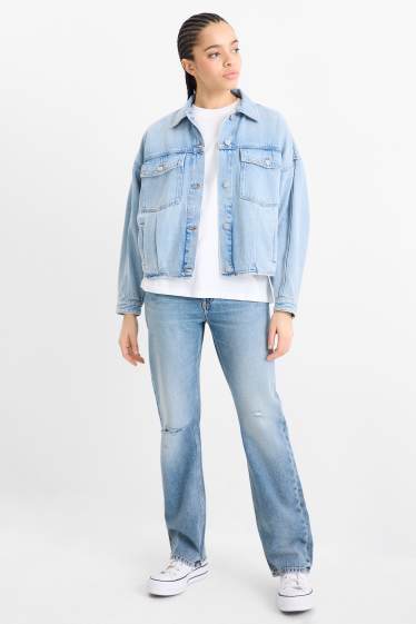 Femmes - Straight jean - low waist - jean bleu clair