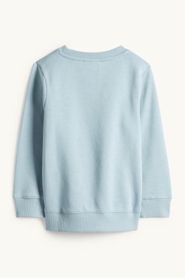 Kinder Jungen - Sonic - Sweatshirt - Glanz-Effekt - helltürkis