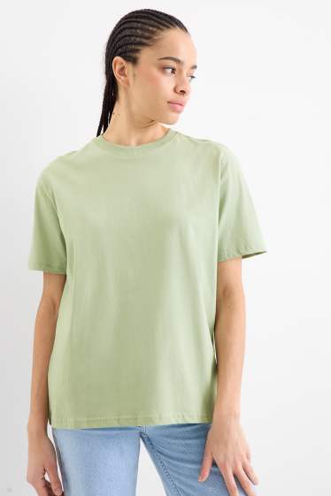 Damen - T-Shirt - Oversized - hellgrün
