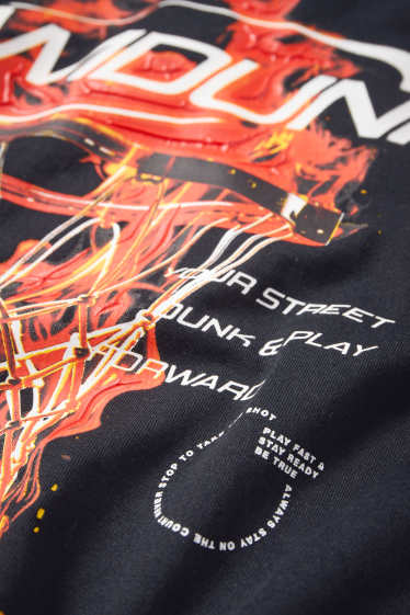 Copii - Băieți - Baschet - tricou cu mânecă scurtă - portocaliu / albastru