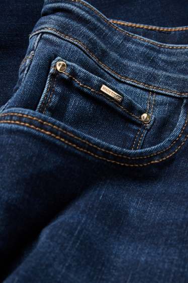 Femei - Slim jeans - talie medie - jeans modelatori - LYCRA® - albastru închis