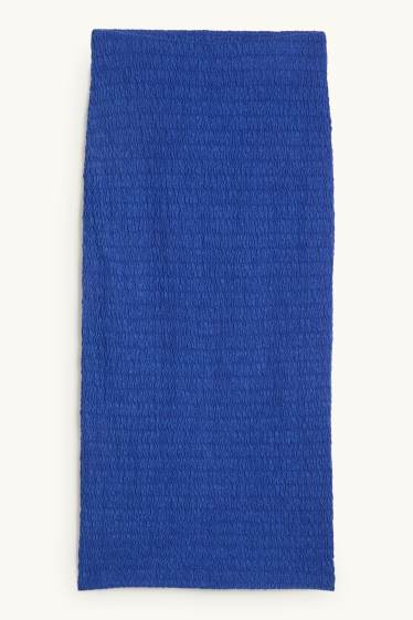 Damen - Rock - strukturiert - dunkelblau