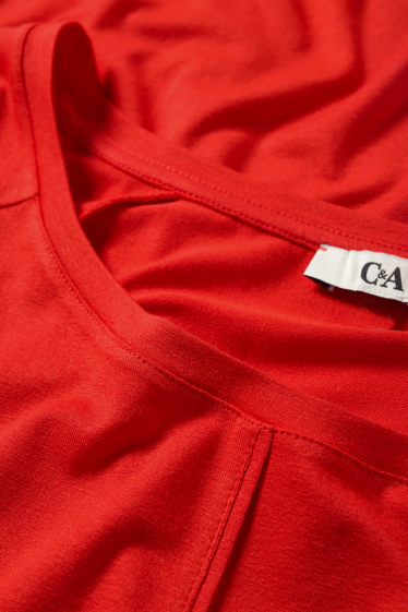 Damen - T-Shirt - orange-rot