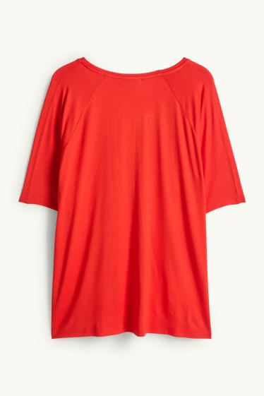 Damen - T-Shirt - orange-rot