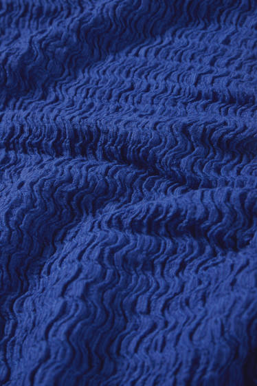 Dames - Bodycon jurk - met structuur - donkerblauw