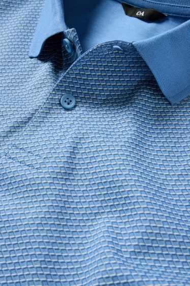 Heren - Poloshirt - regular fit - met patroon - blauw