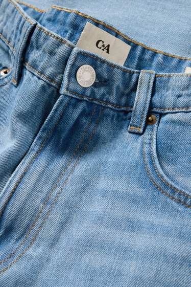 Hommes - Relaxed tapered jean avec teneur en lin - bleu
