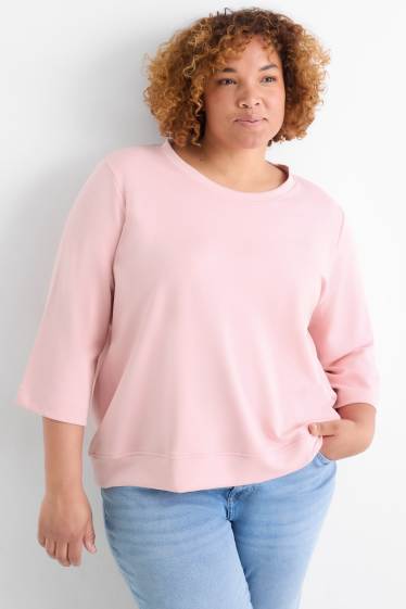 Damen - Langarmshirt - Relaxed Fit - rosa