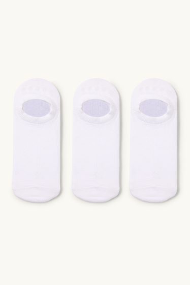 Damen - Multipack 3er - Füßlinge - weiß
