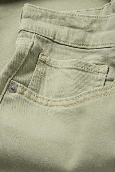 Uomo - Shorts di jeans - slim fit - verde chiaro