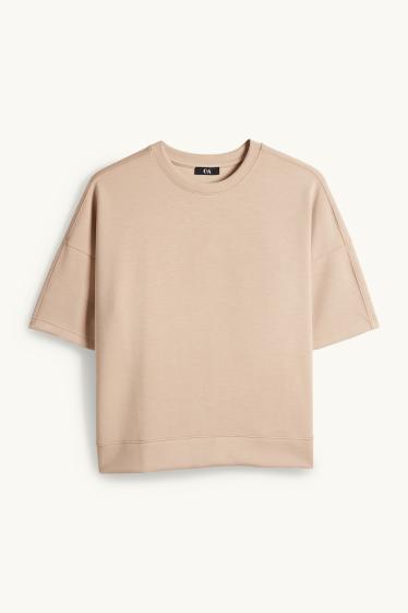 Damen - Sweatshirt - beige