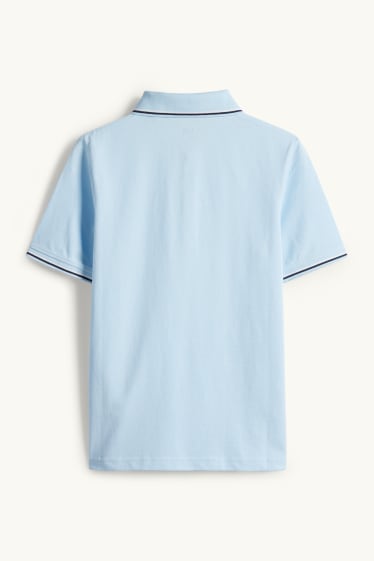 Děti - chlapci - Polokošile - strukturovaná - světle modrá